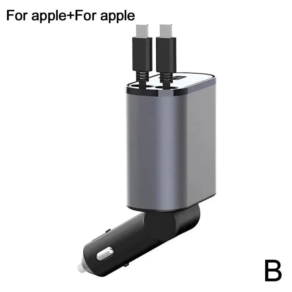 4 in 1 Retractable Car Charger
