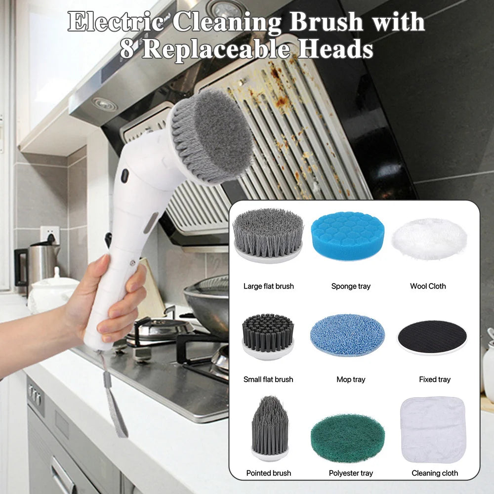 8 in 1 Multifunctional Electric Cleaning Brush