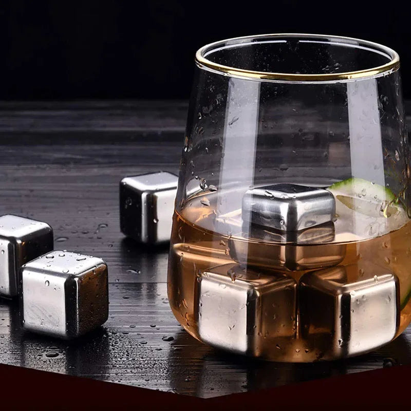 Stainless Steel Ice Cubes Set