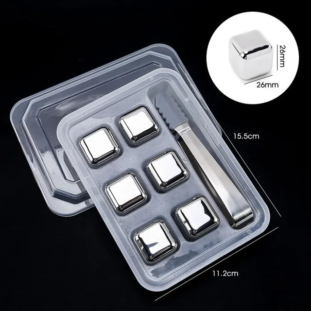 Stainless Steel Ice Cubes Set
