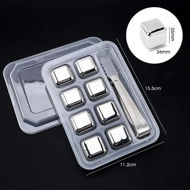 Stainless Steel Ice Cubes Set