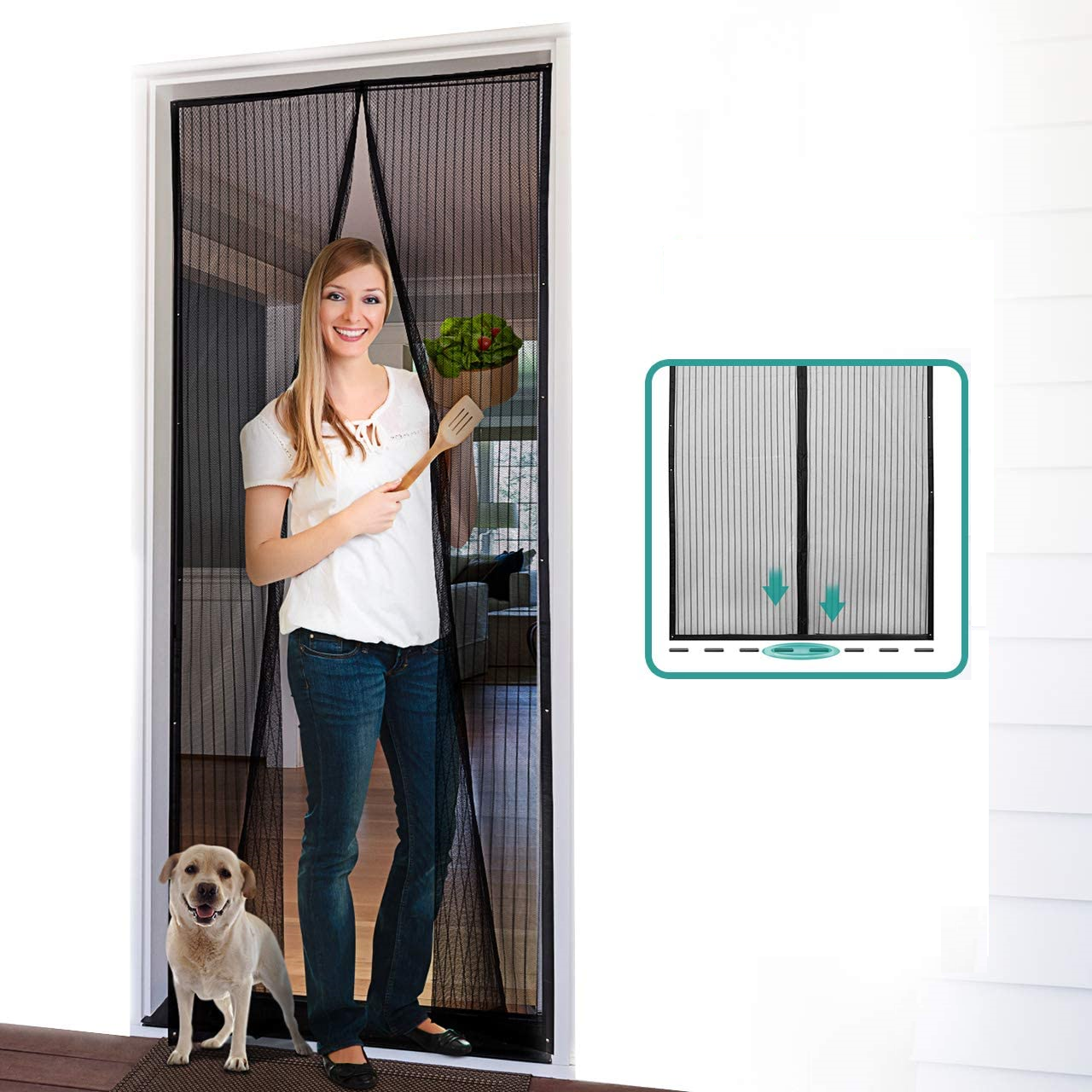 Magnetic Mesh Door Curtain